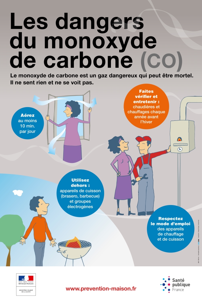 Affiche dangers monoxyde carbone 2018